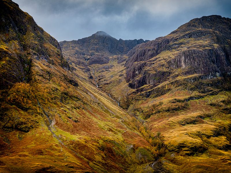 The dramatic Glen Coe valley in the Scottish Highlands